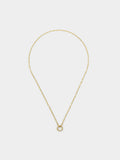 Collar De Eslabones Pendente Con Circonitas - Plata De Ley 925
