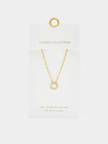 Collar De Eslabones Pendente Con Circonitas - Plata De Ley 925