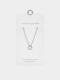 Collar De Eslabones Pendente Con Circonitas - Plata De Ley 925