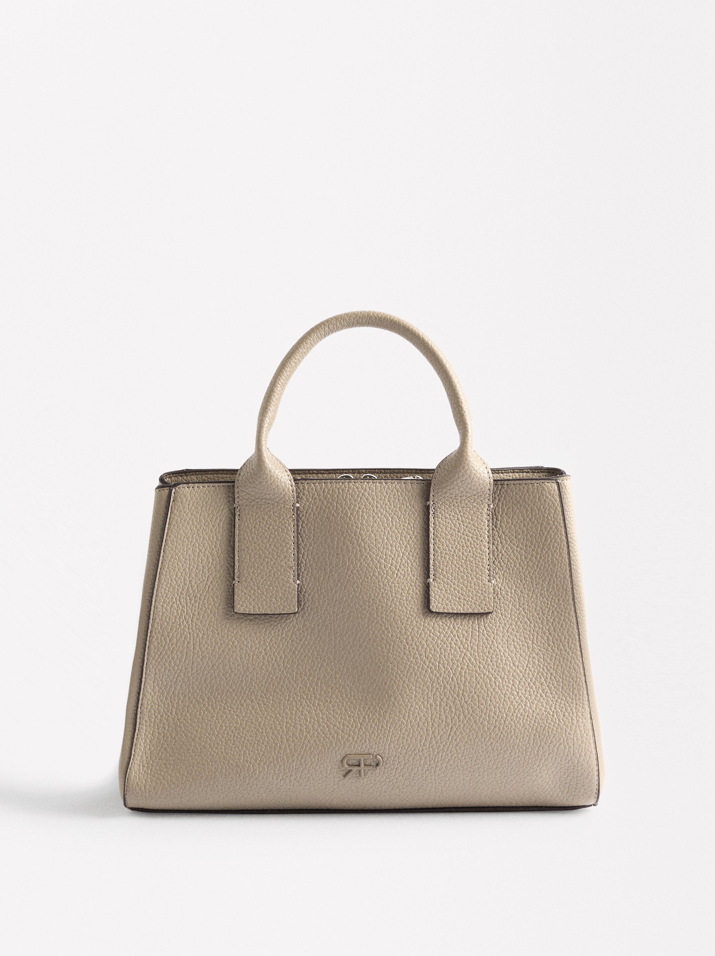 Cartera Tote Con Textura Y Bandolera