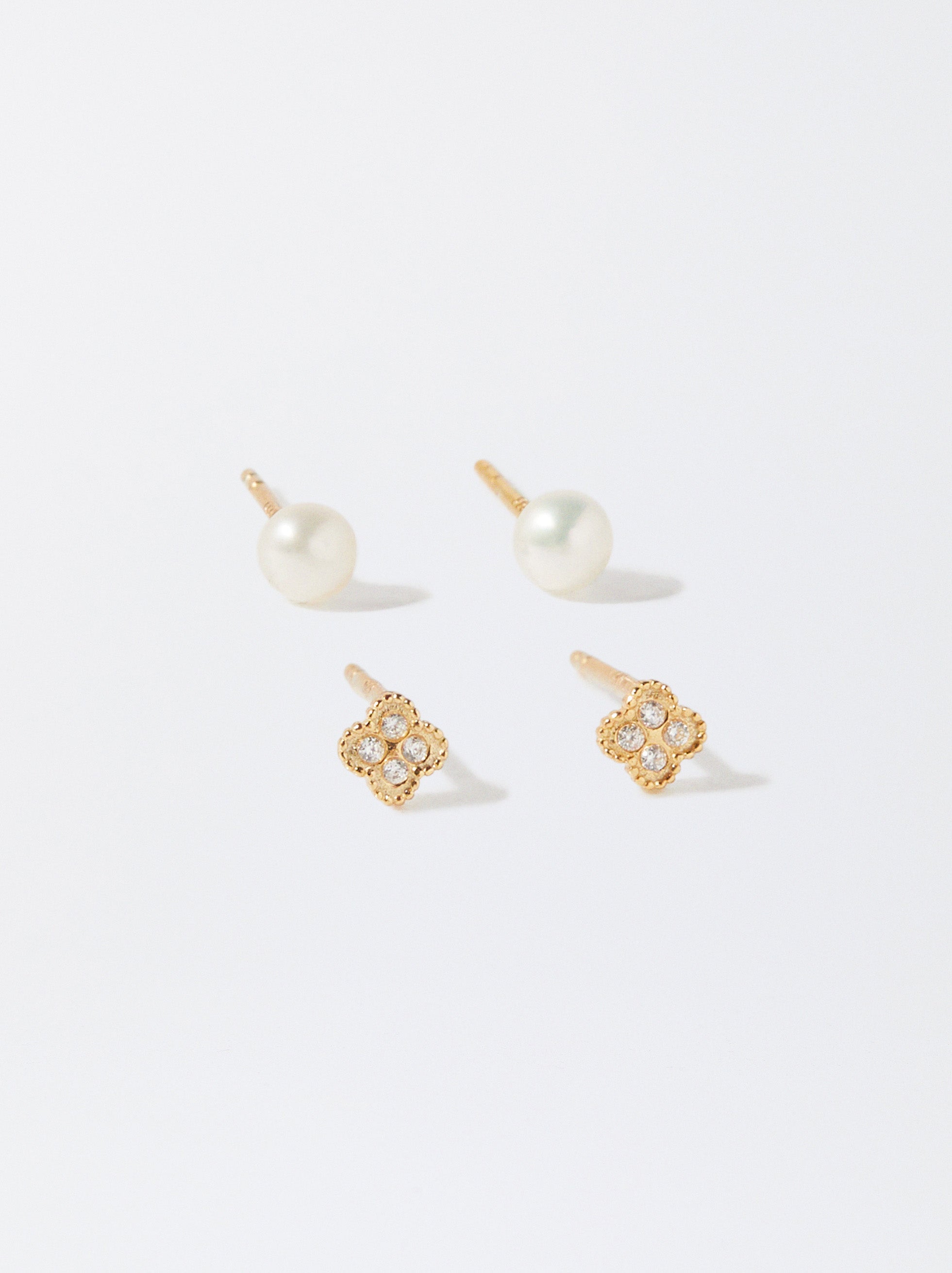Aretes De Platas 925 Con Perla De Agua Dulce
