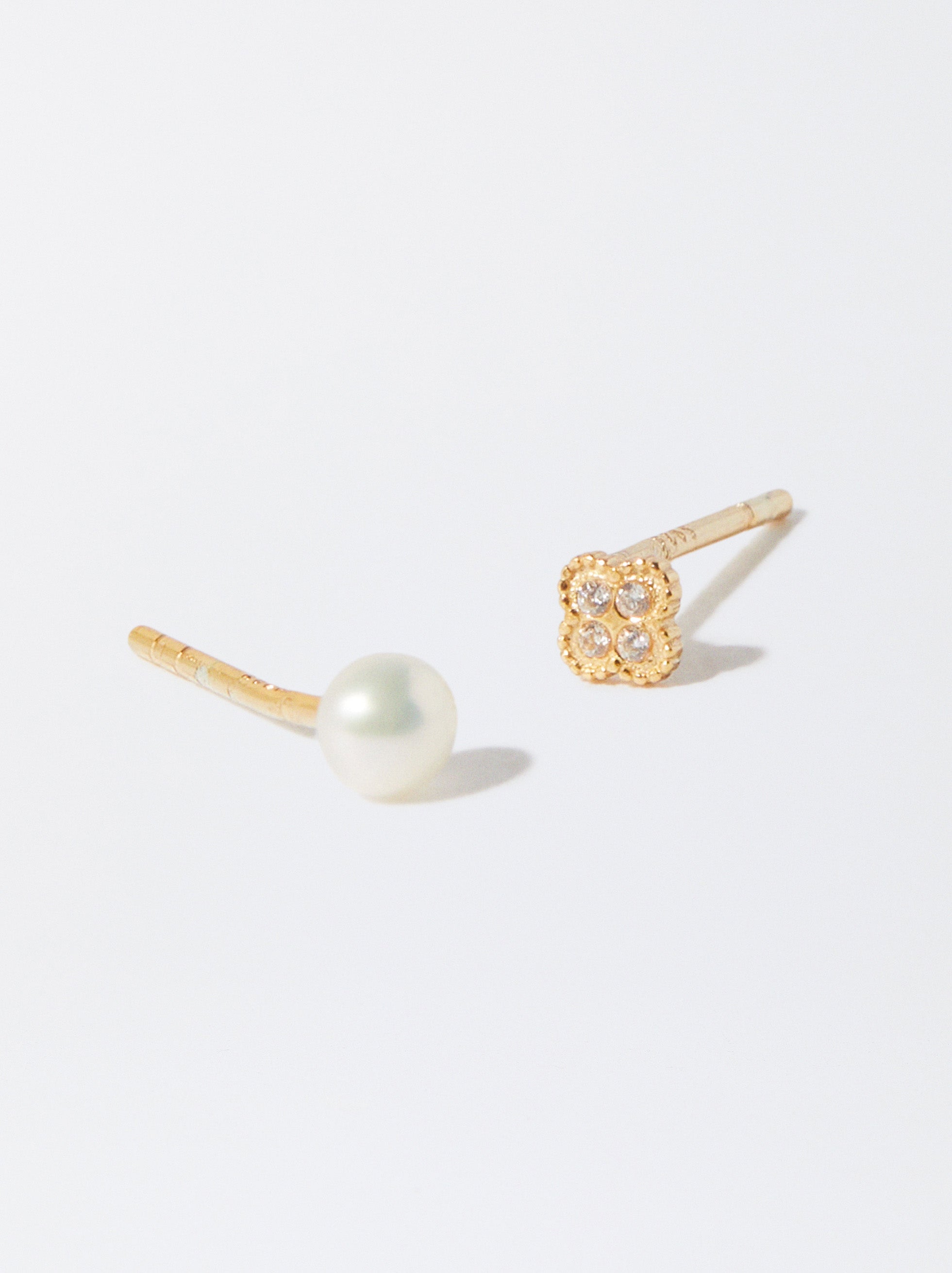 Aretes De Platas 925 Con Perla De Agua Dulce