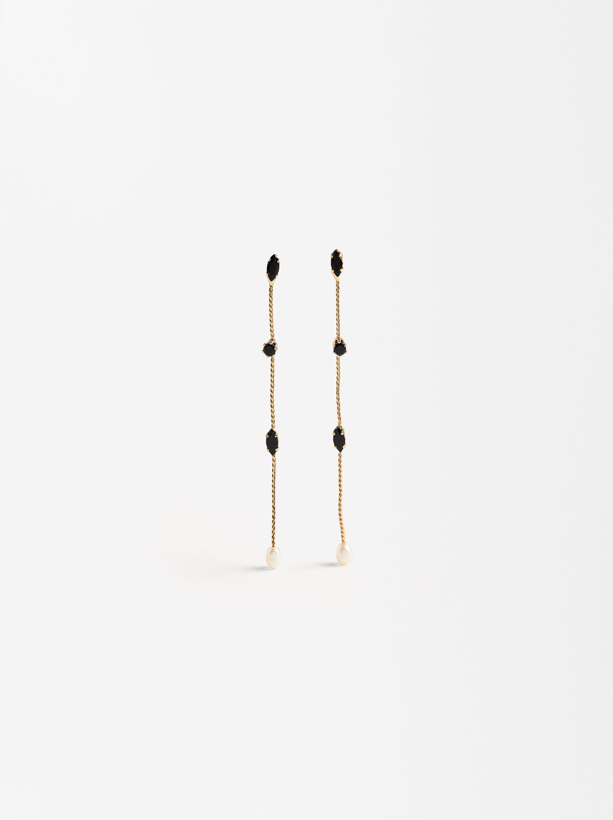 Aretes Con Perlas Y Cristales