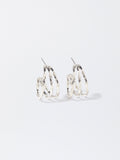 Aretes De Aro Plateados