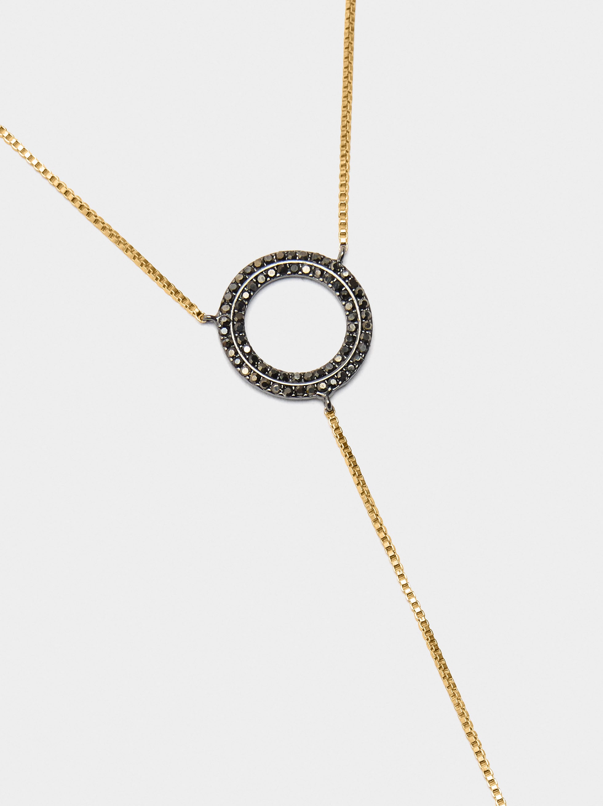 Collar Colgante De Aro Con Circonitas