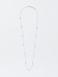 Collar Plateado Con Circonitas