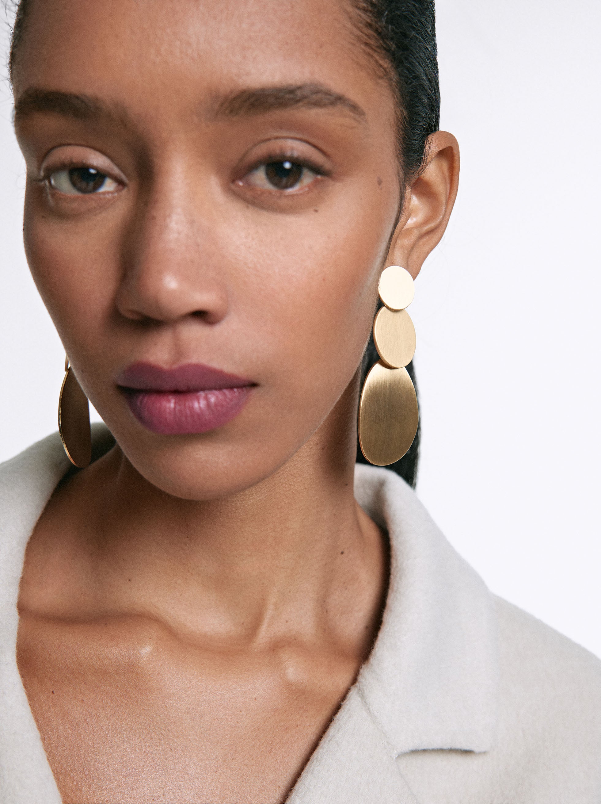 Aretes Largos Dorados