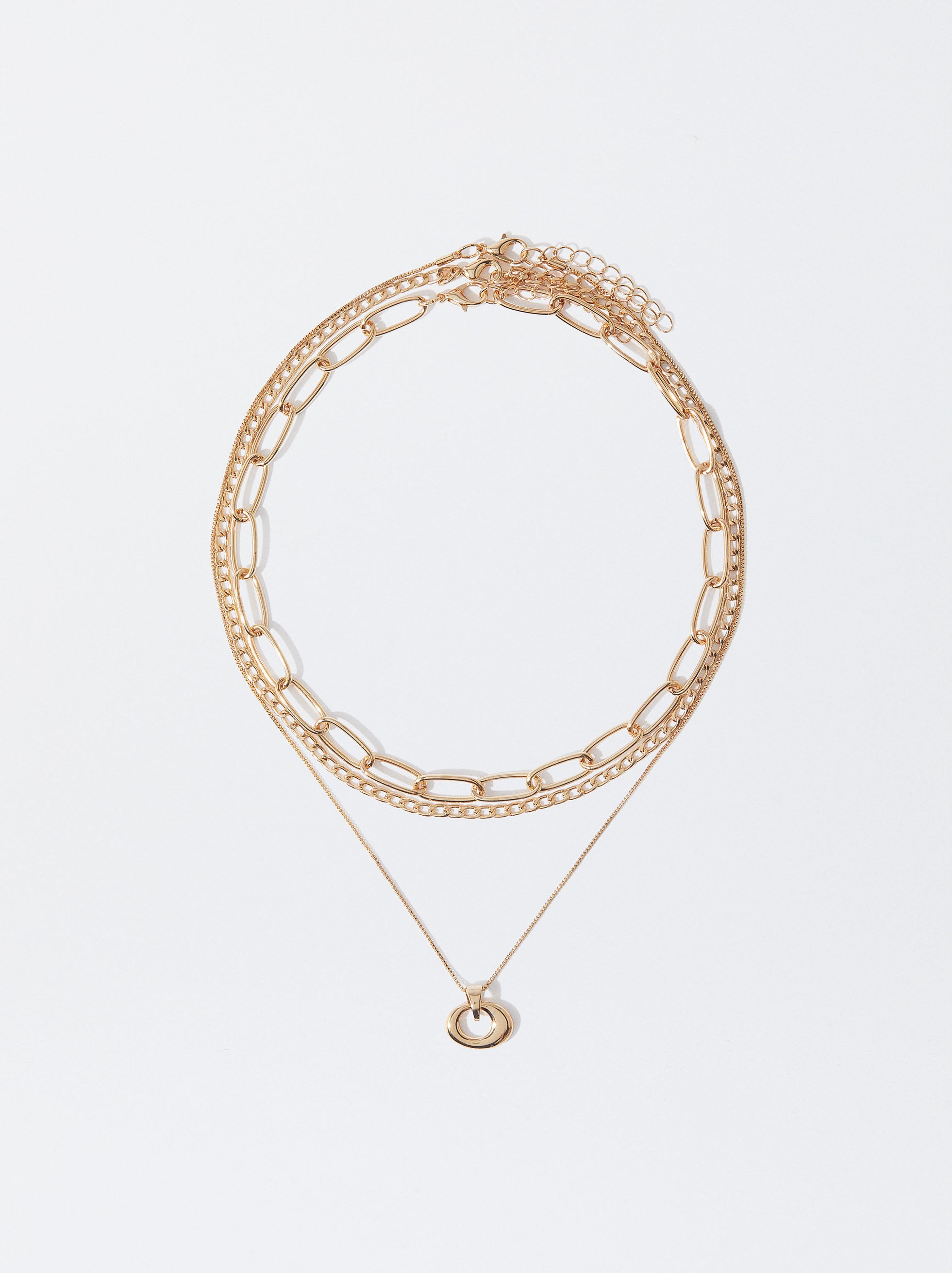 Conjunto De Collares Dorados