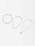Set De Collares Plateados