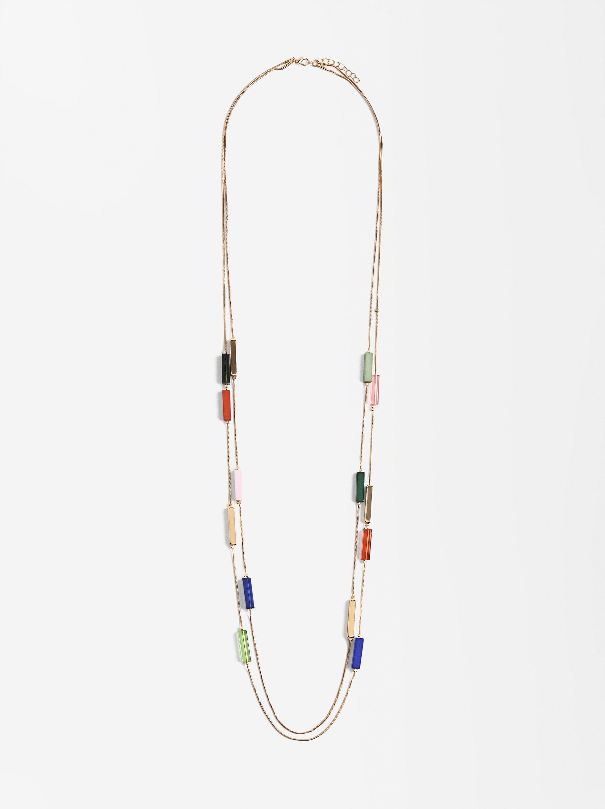 Collar Largo Doble Multicolor