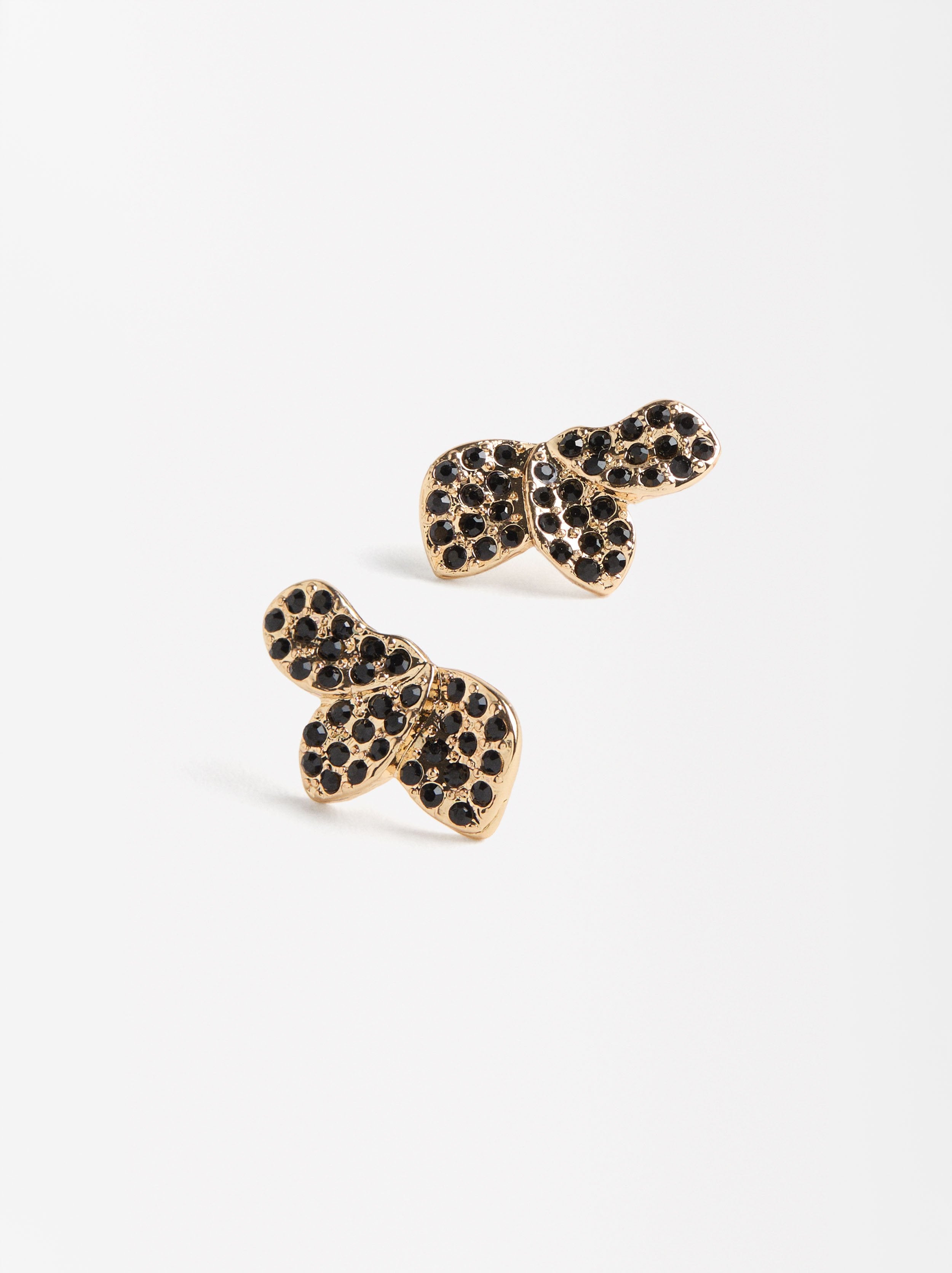 Aretes Con Flor Y Cristales