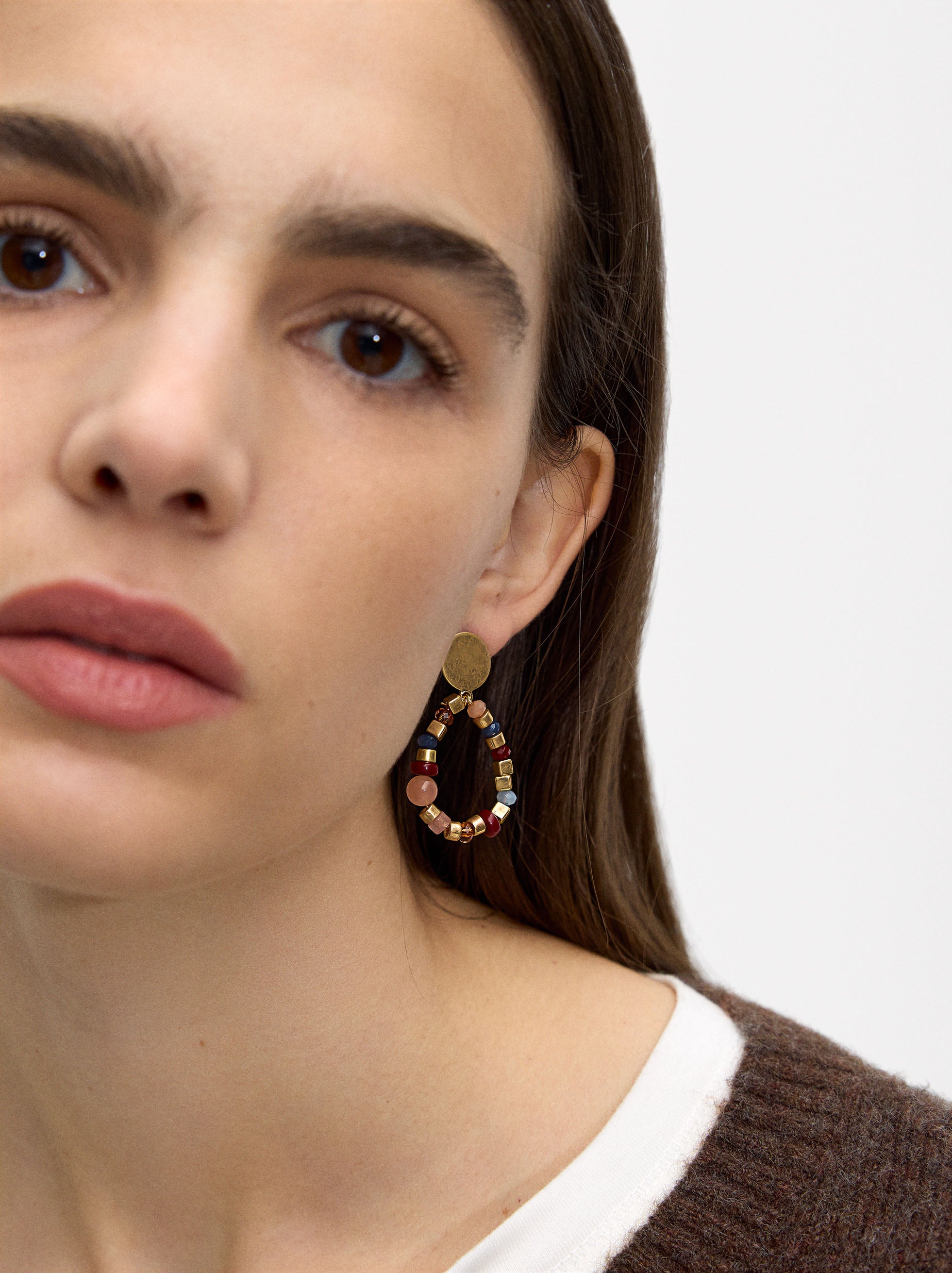 Aretes De Cuentas Multicolor