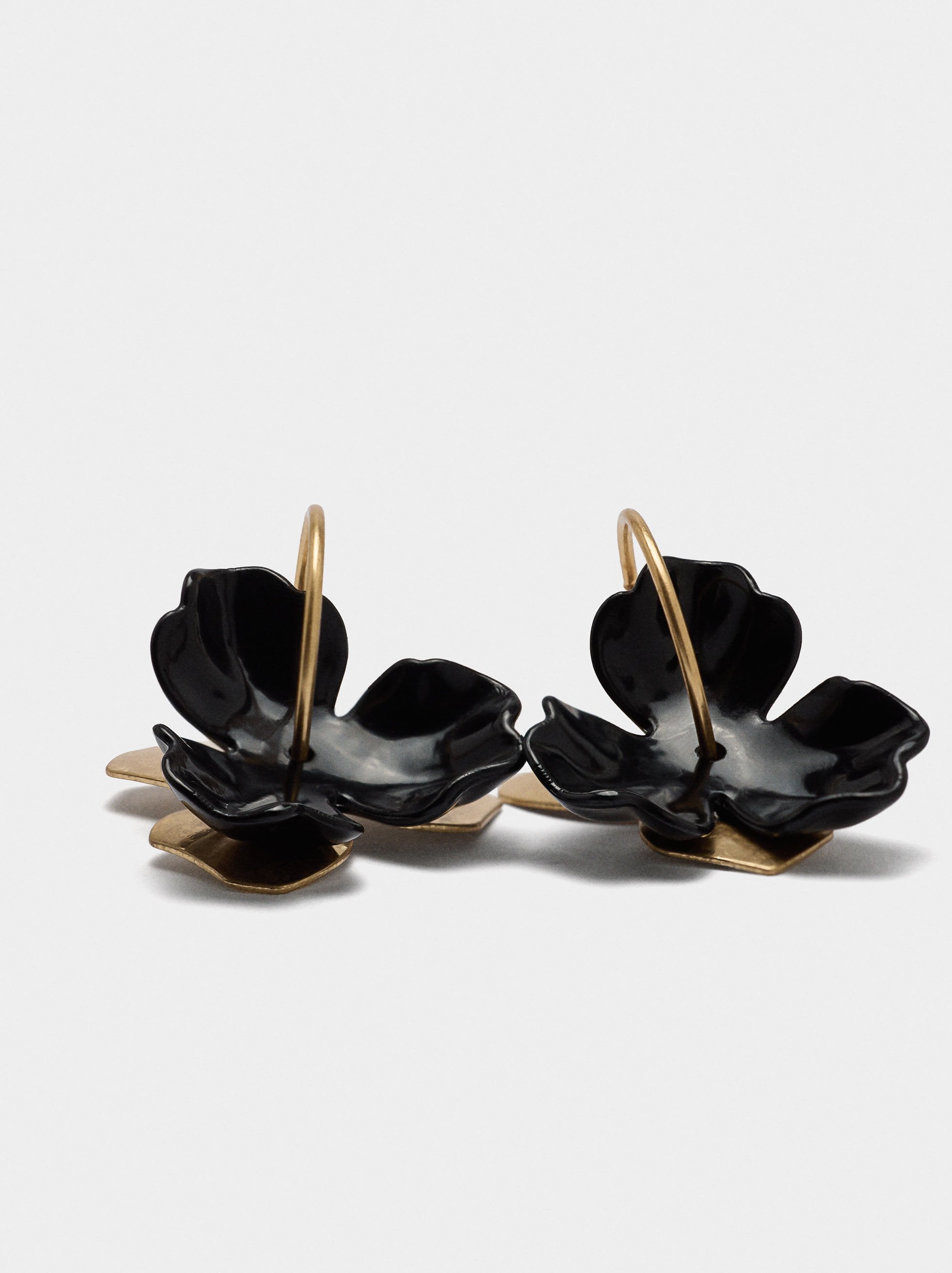 Aros Con Flor De Resina