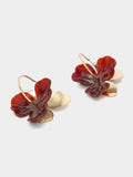 Aros Con Flor De Resina