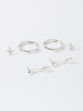 Conjunto De Aretes Plateados