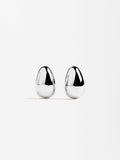 Aretes Ovalados Plateados