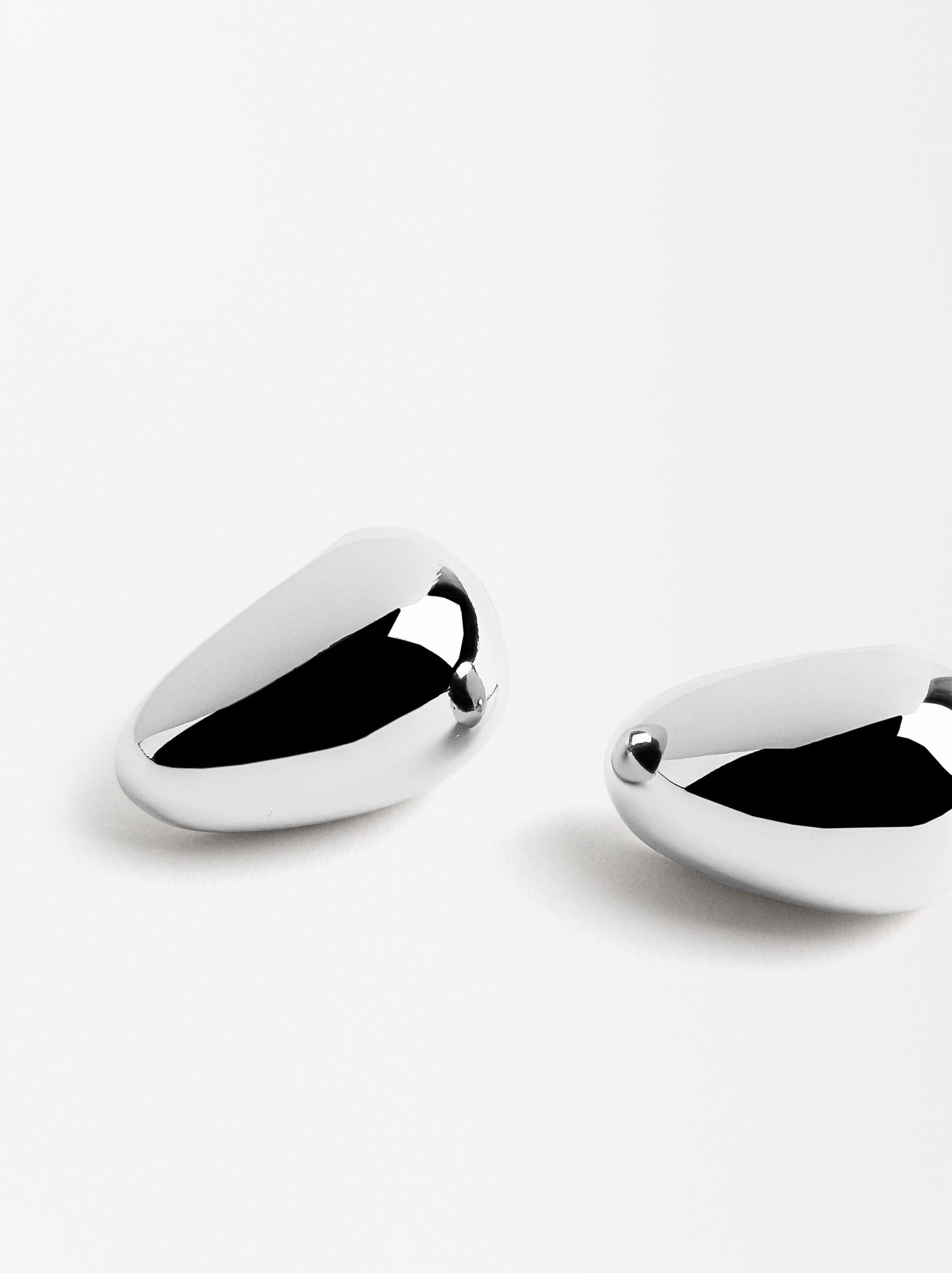 Aretes Ovalados Plateados