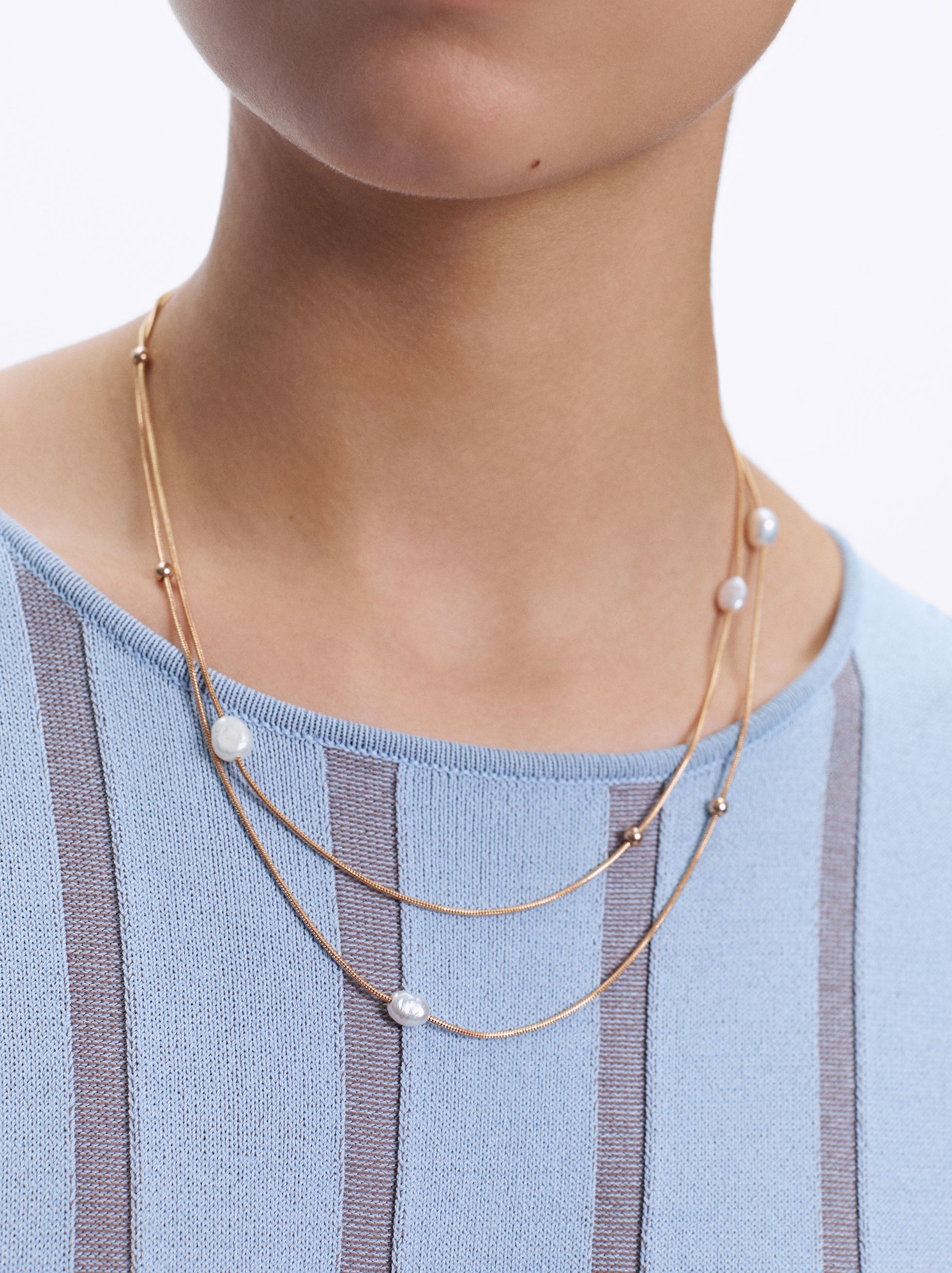 Conjunto De Collares Con Perlas