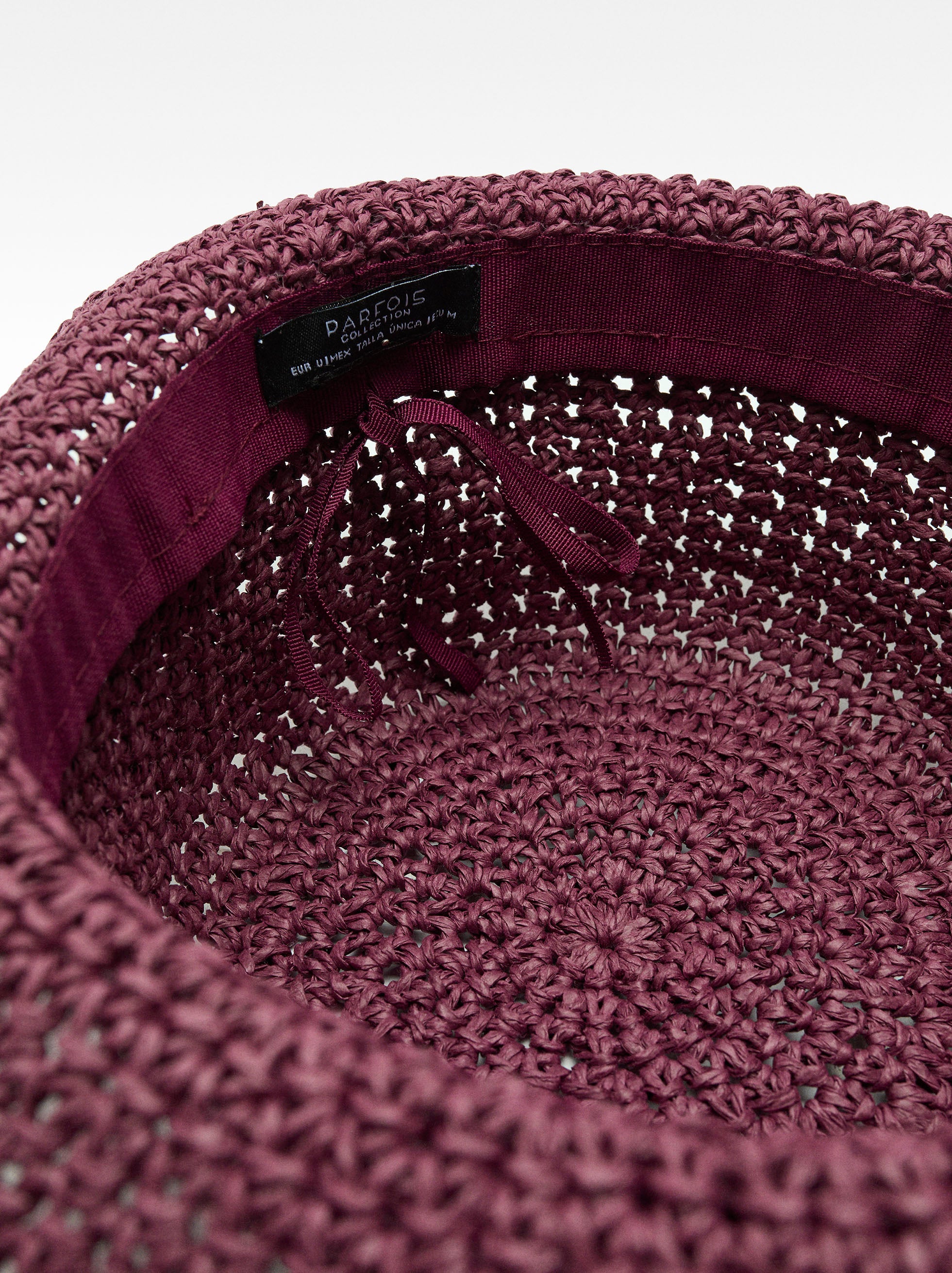 Gorro Bucket Estampado Efecto Rafia