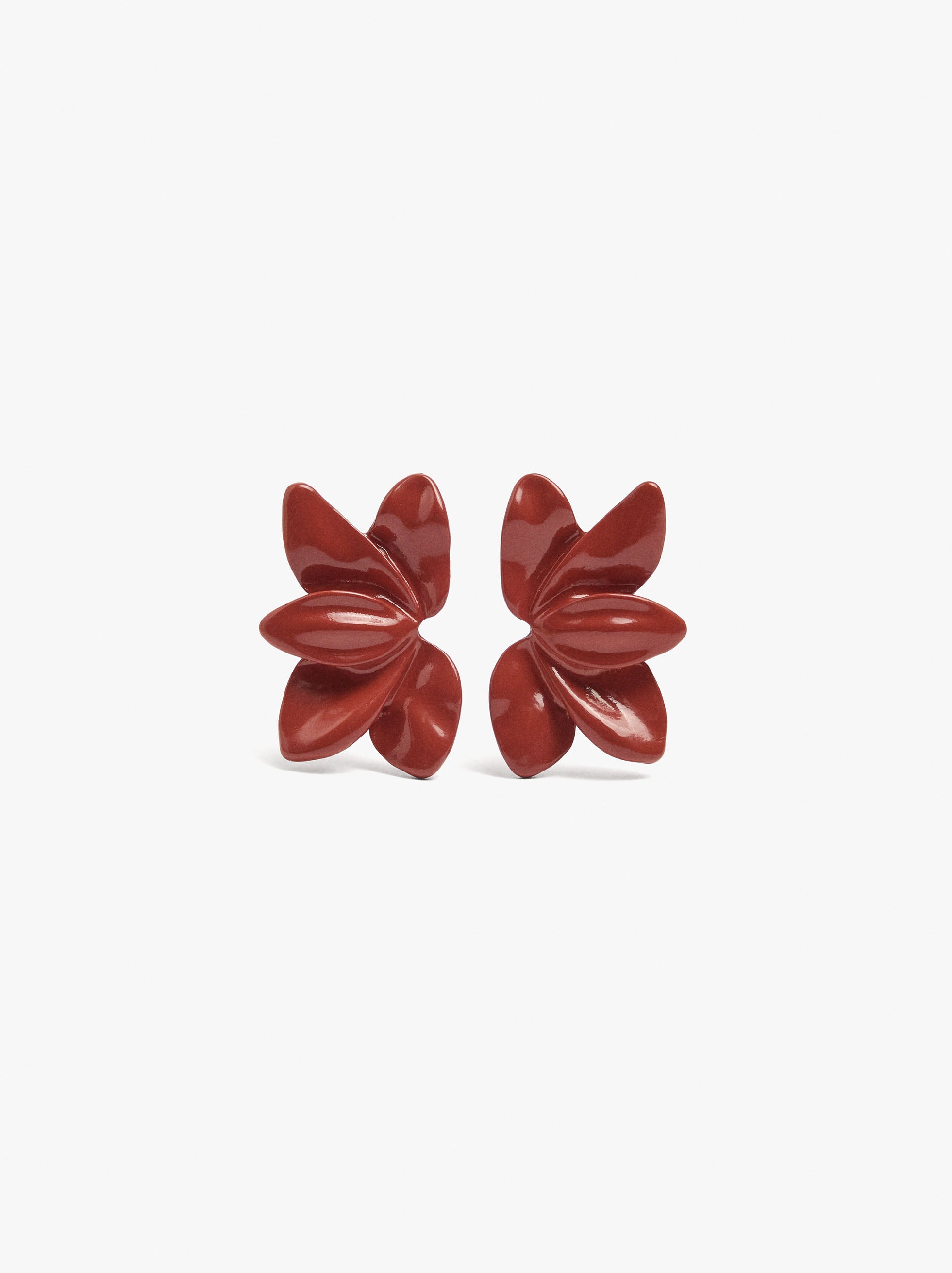 Pendientes Con Media Flor
