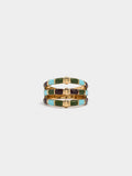 Anillo Efecto Triple Con Esmaltado