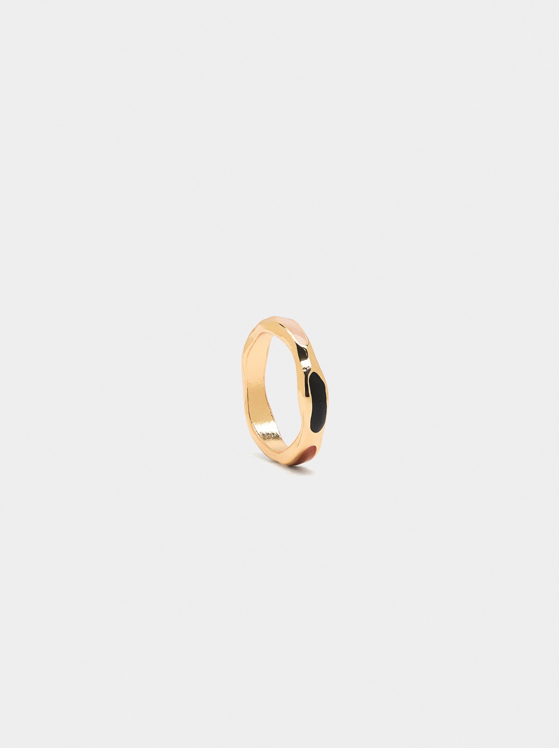 Anillo Irregular Con Detalles Multicolor