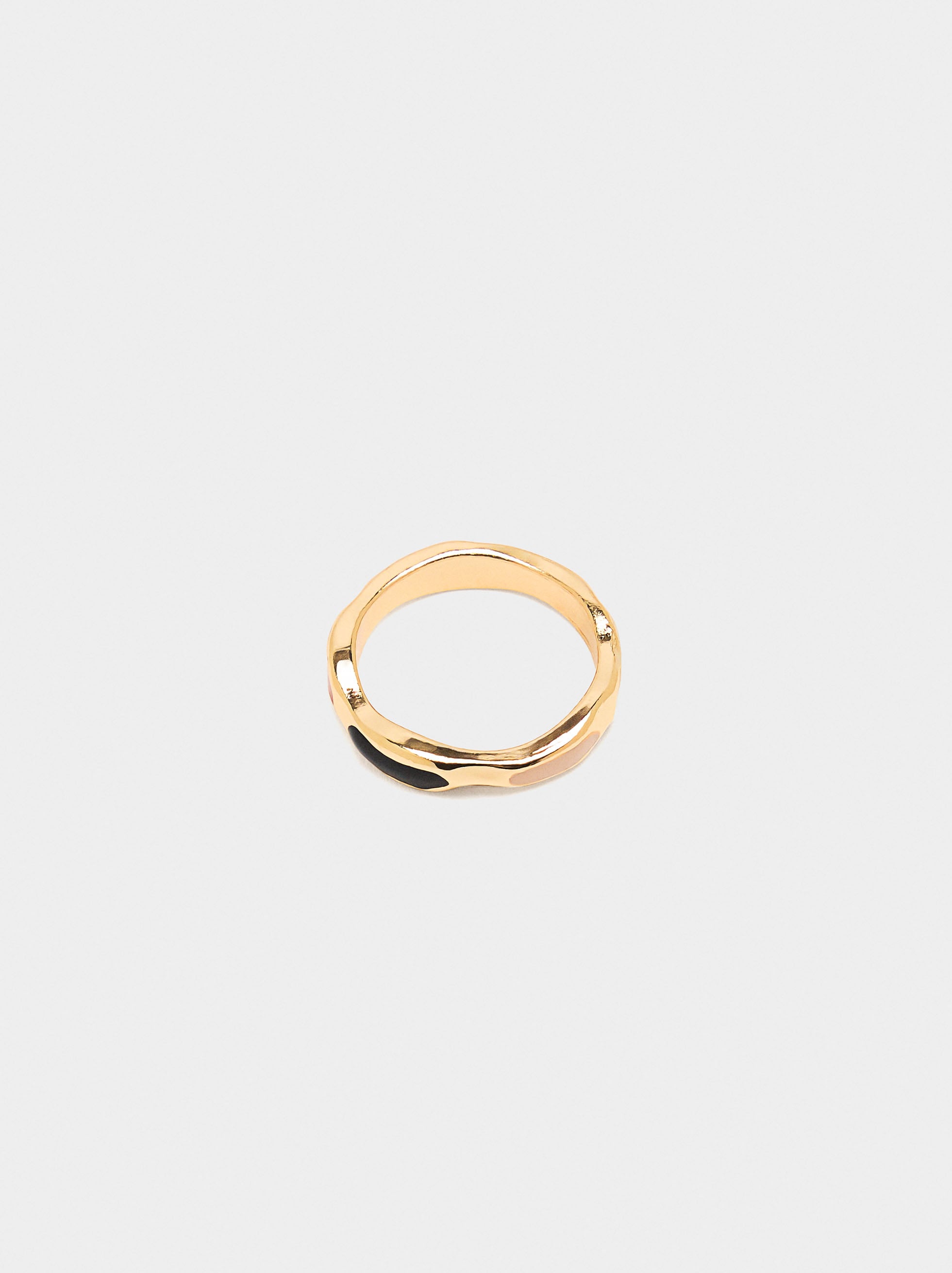 Anillo Irregular Con Detalles Multicolor
