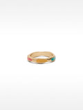 Anillo Irregular Con Detalles Multicolor