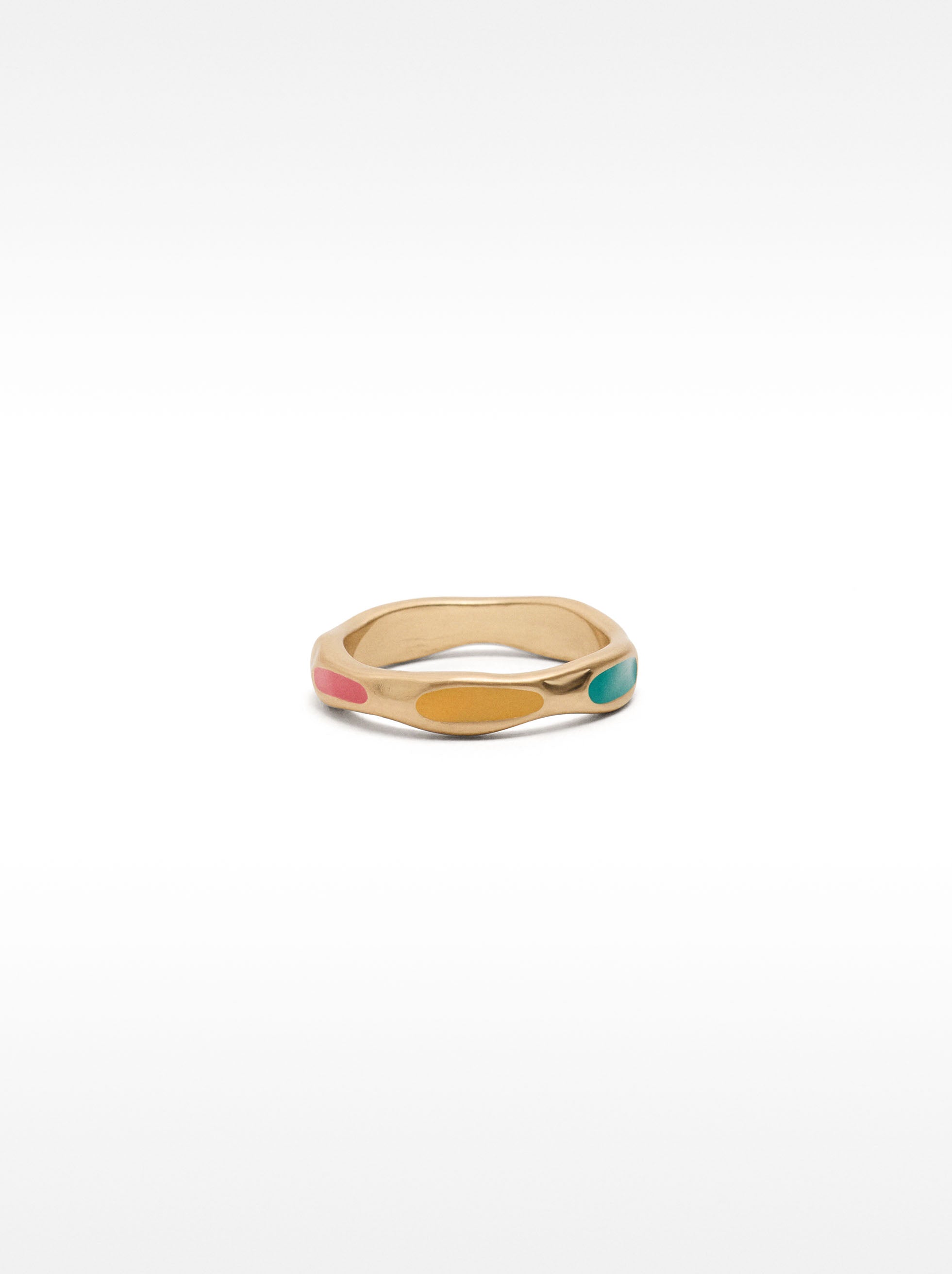 Anillo Irregular Con Detalles Multicolor