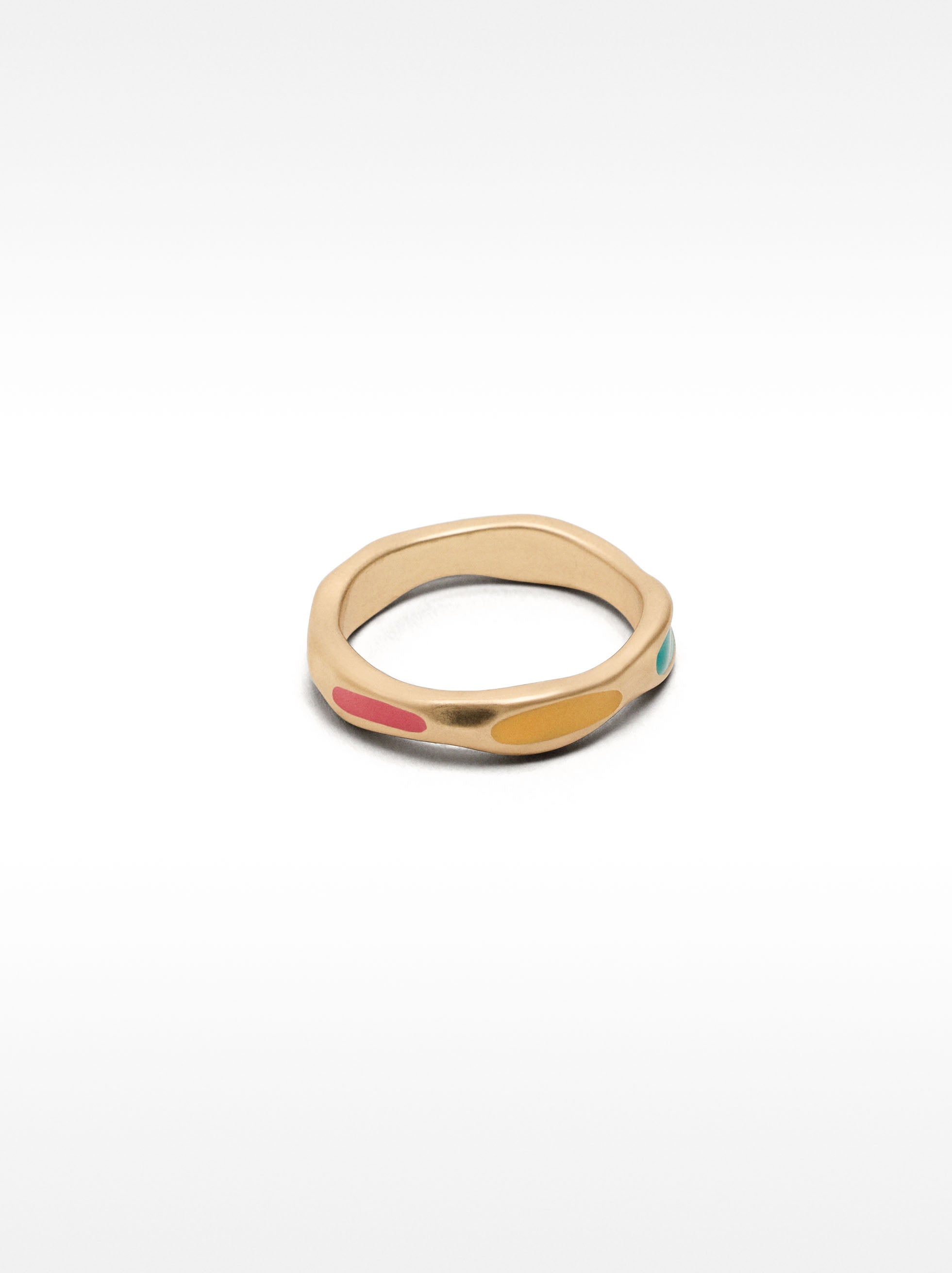 Anillo Irregular Con Detalles Multicolor