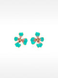 Aretes De Flor Esmaltados