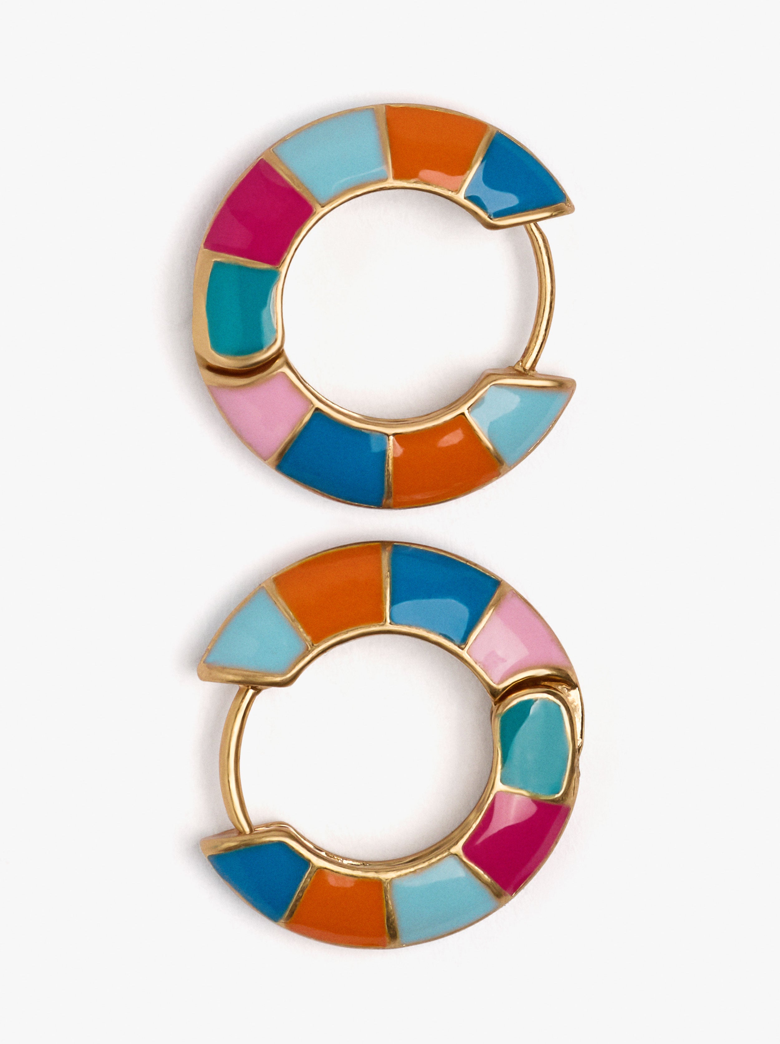 Aros Esmaltados Segmentos Multicolor