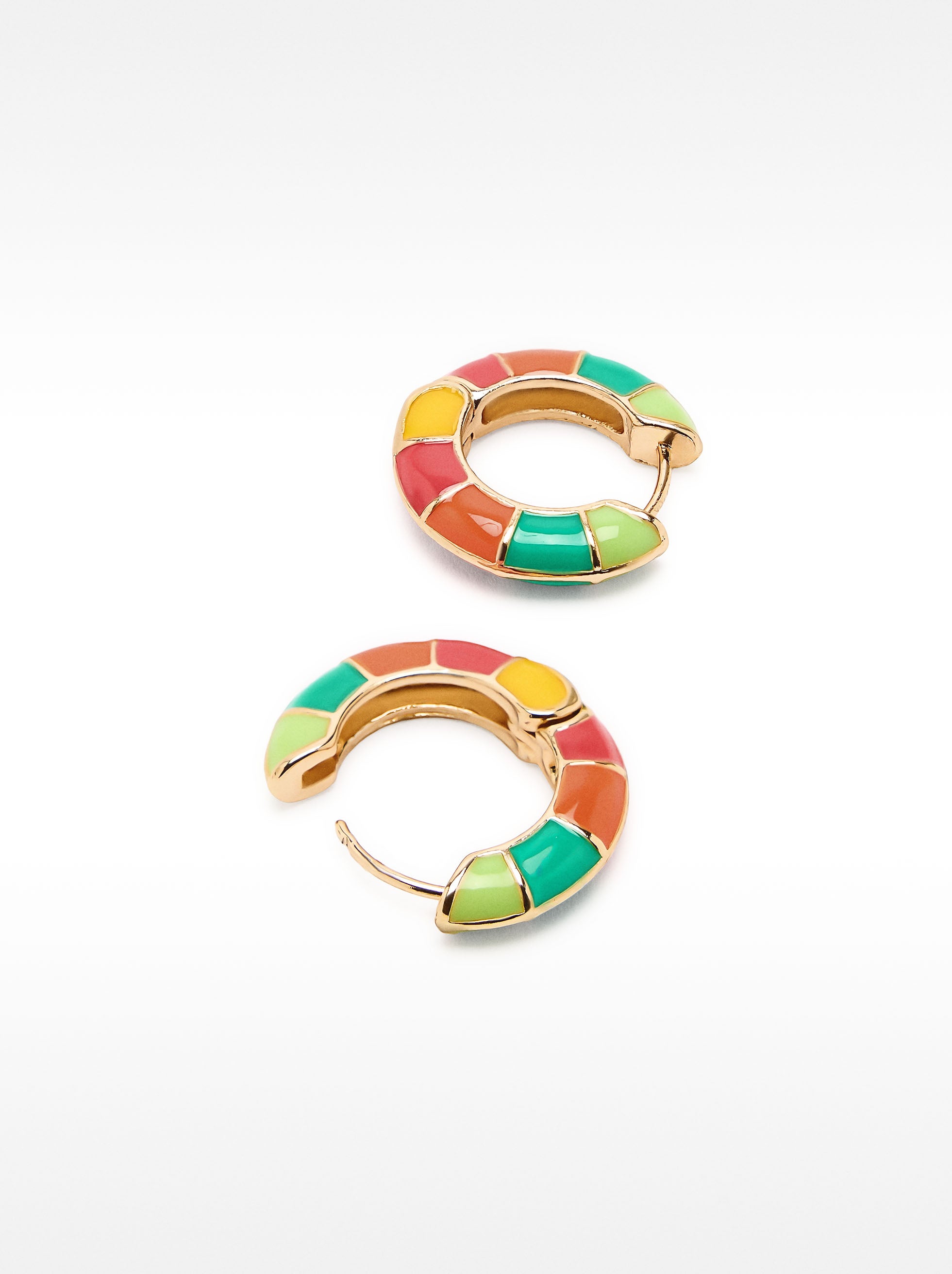 Aros Esmaltados Segmentados Multicolor