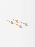 Set De Aretes Perlas Cristal - Plata De Ley 925