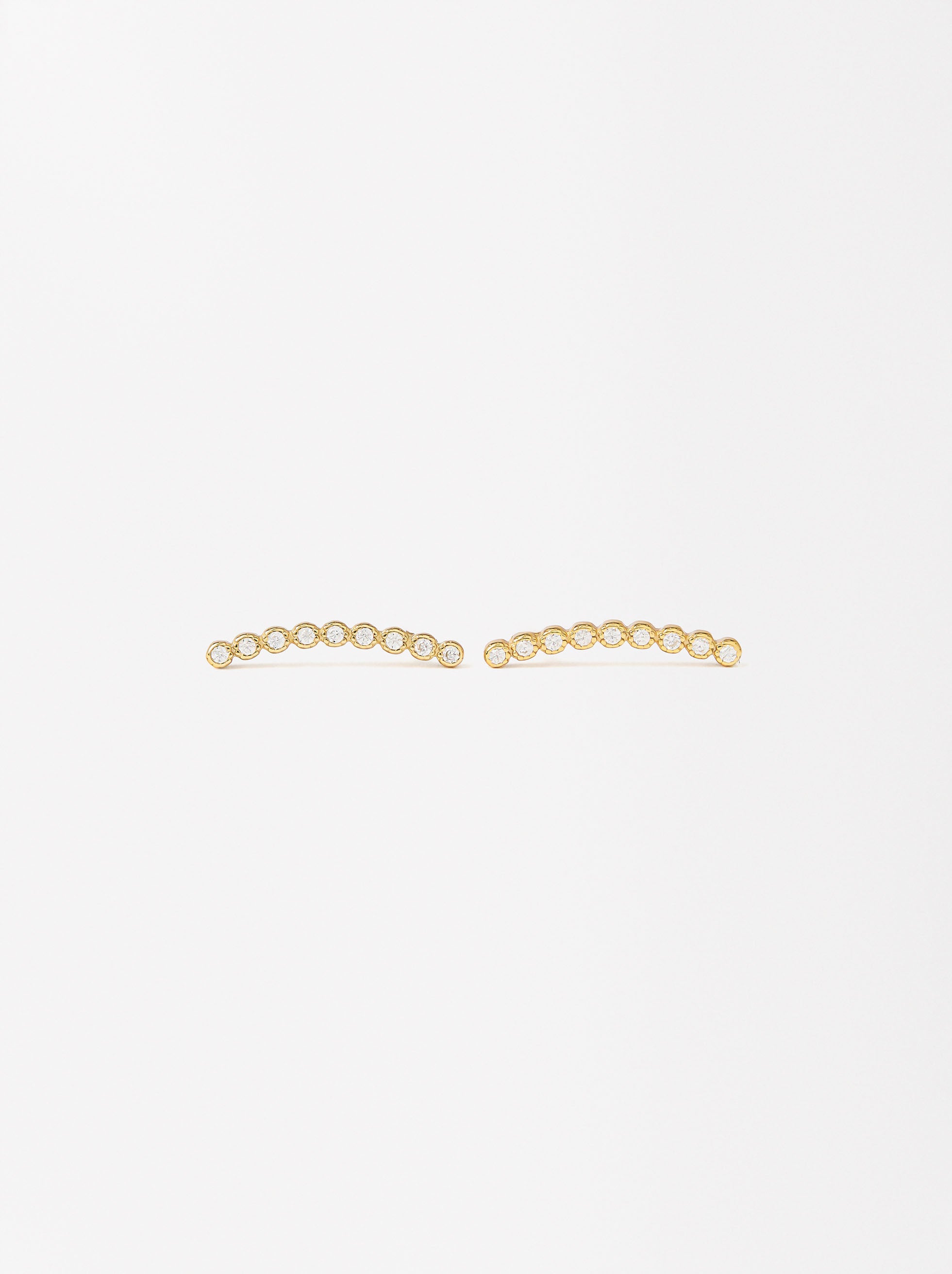 Aretes Con Circonitas - Plata De Ley 925