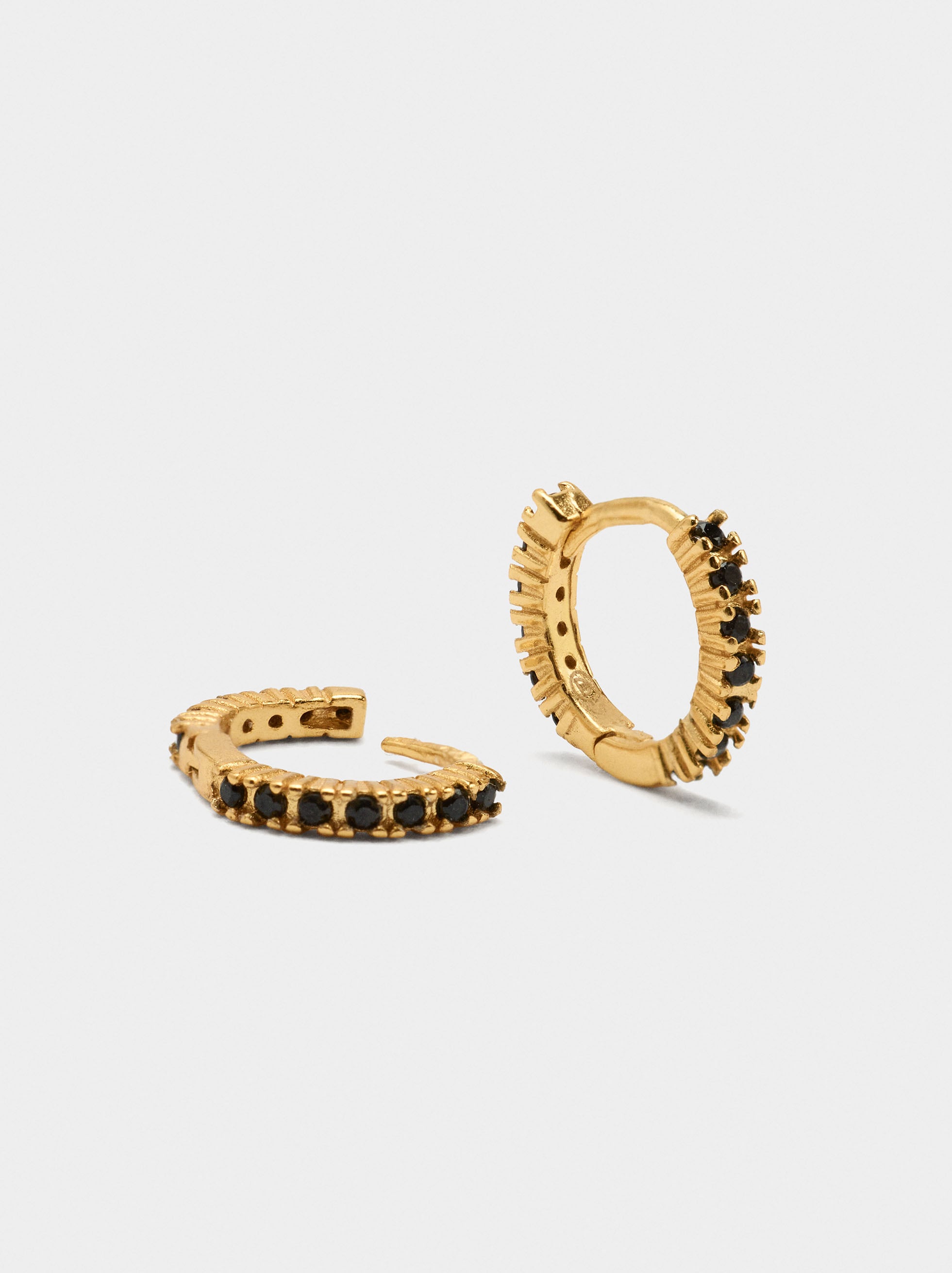 Aros Con Circonitas - Plata De Ley 925