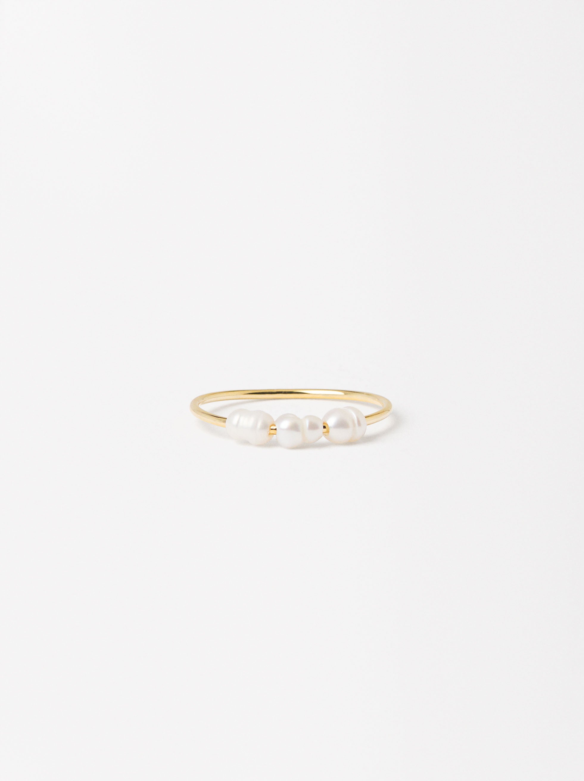 Anillo Con Perlas - Plata De Ley 925
