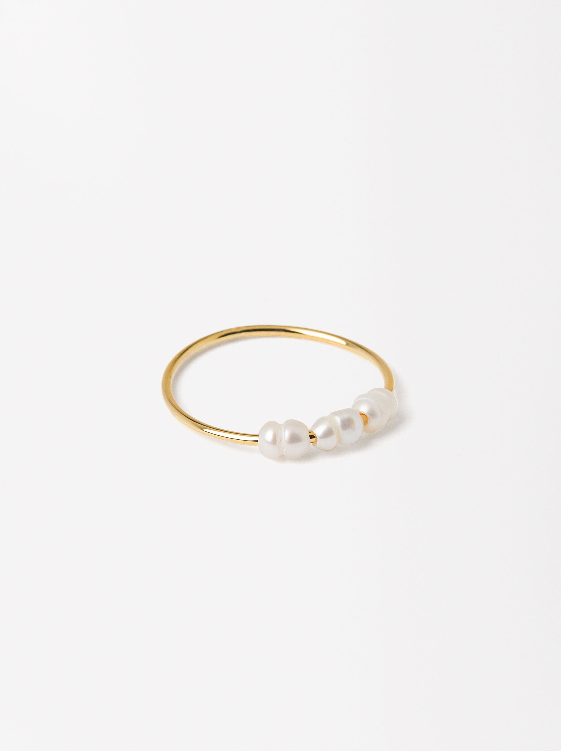 Anillo Con Perlas - Plata De Ley 925