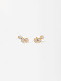 Aretes Engarzados Circonitas - Plata De Ley 925
