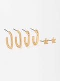 Conjunto De Pendientes Dorados
