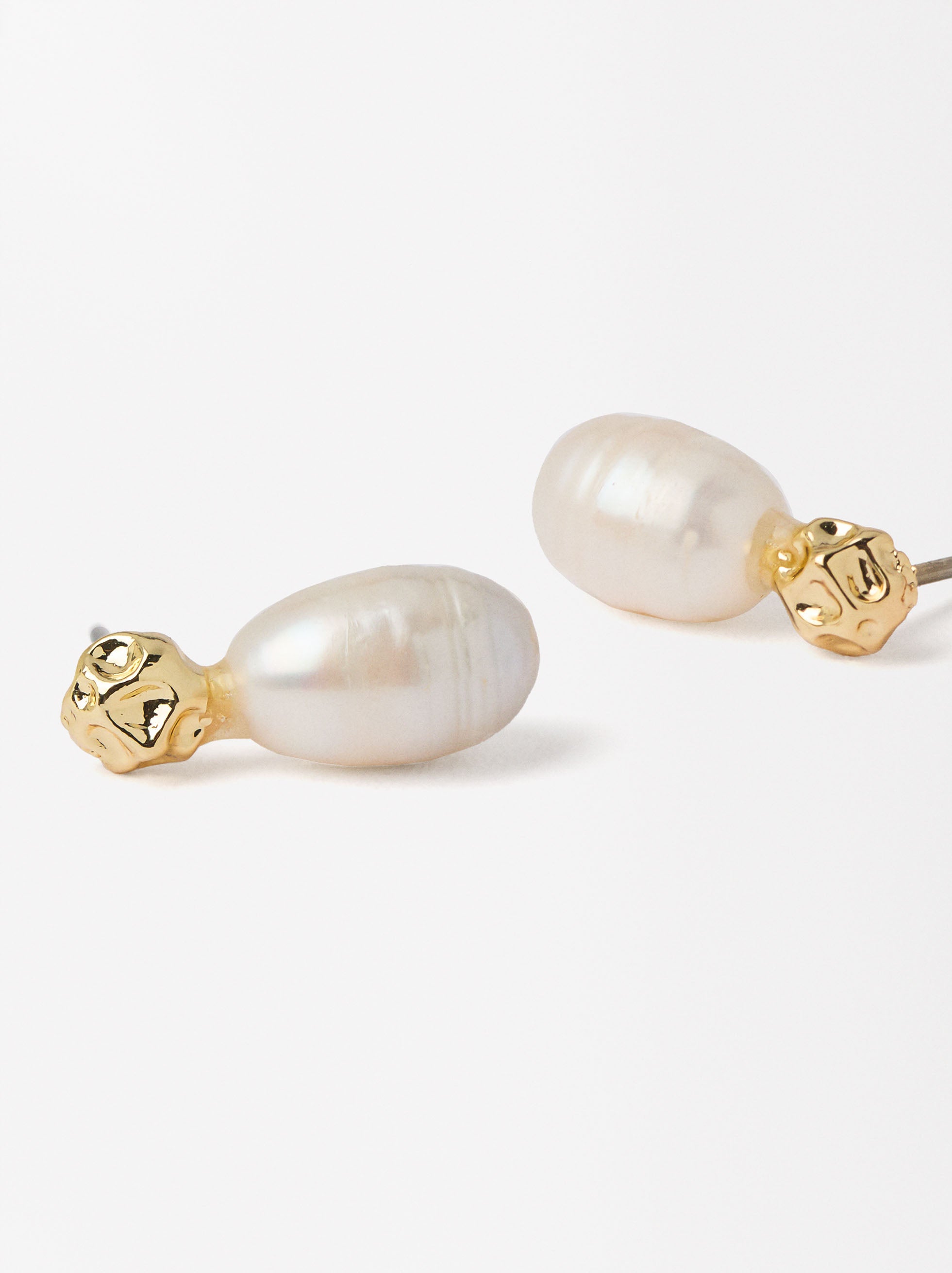 Aretes Con Perlas De Agua Dulce