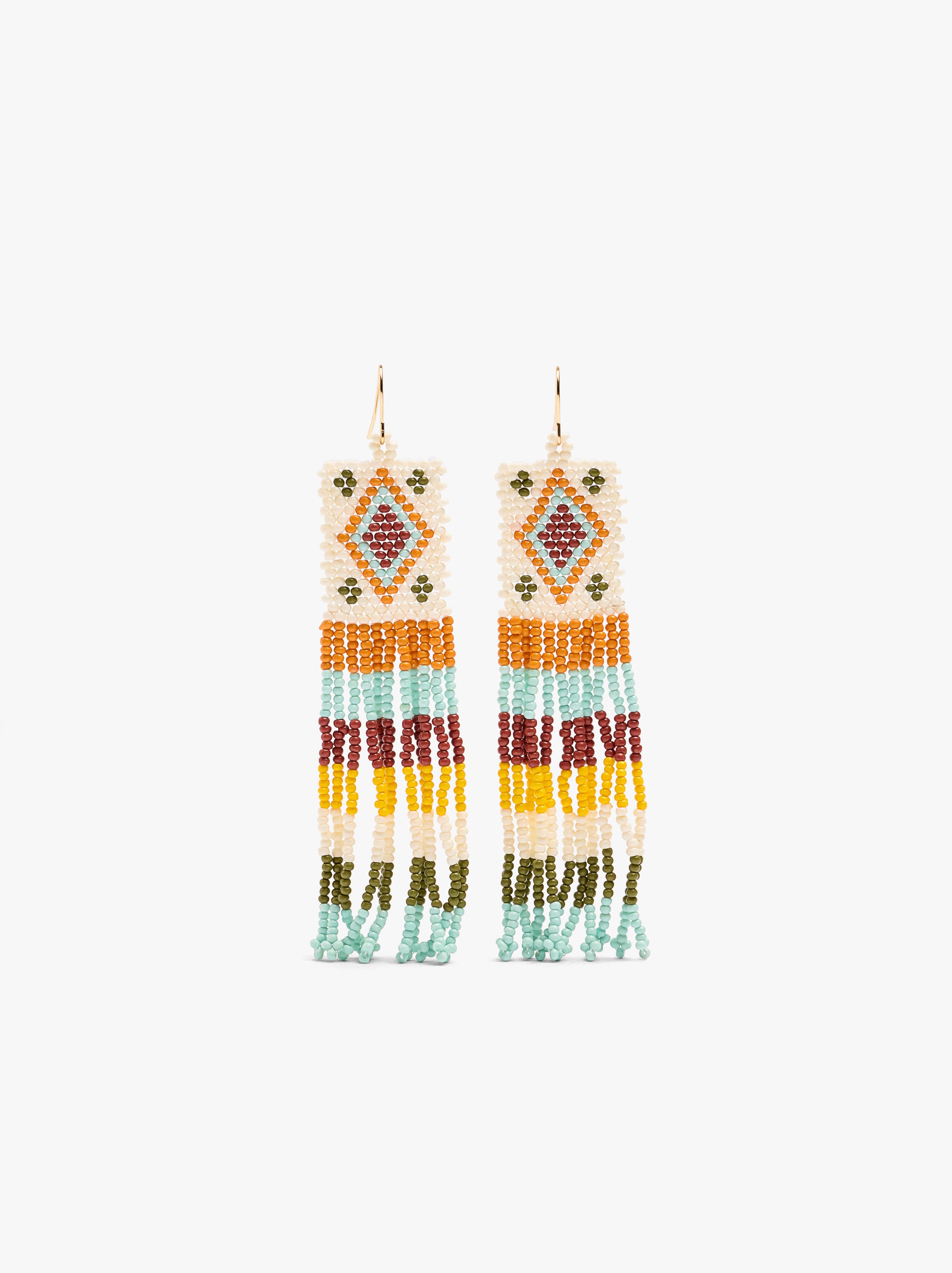 Pendientes Largos Con Cuentas