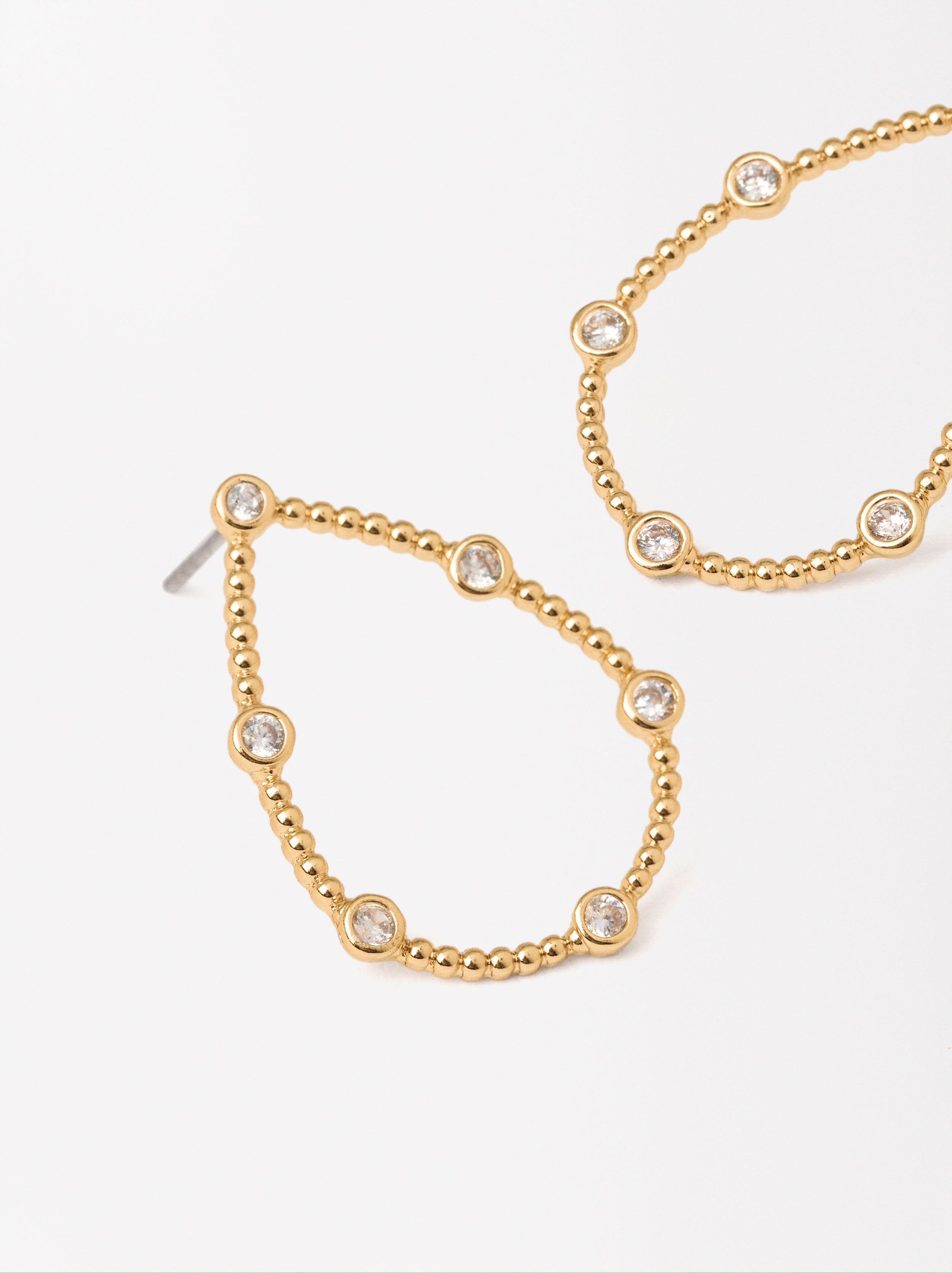 Aretes Ovalados Con Circonias