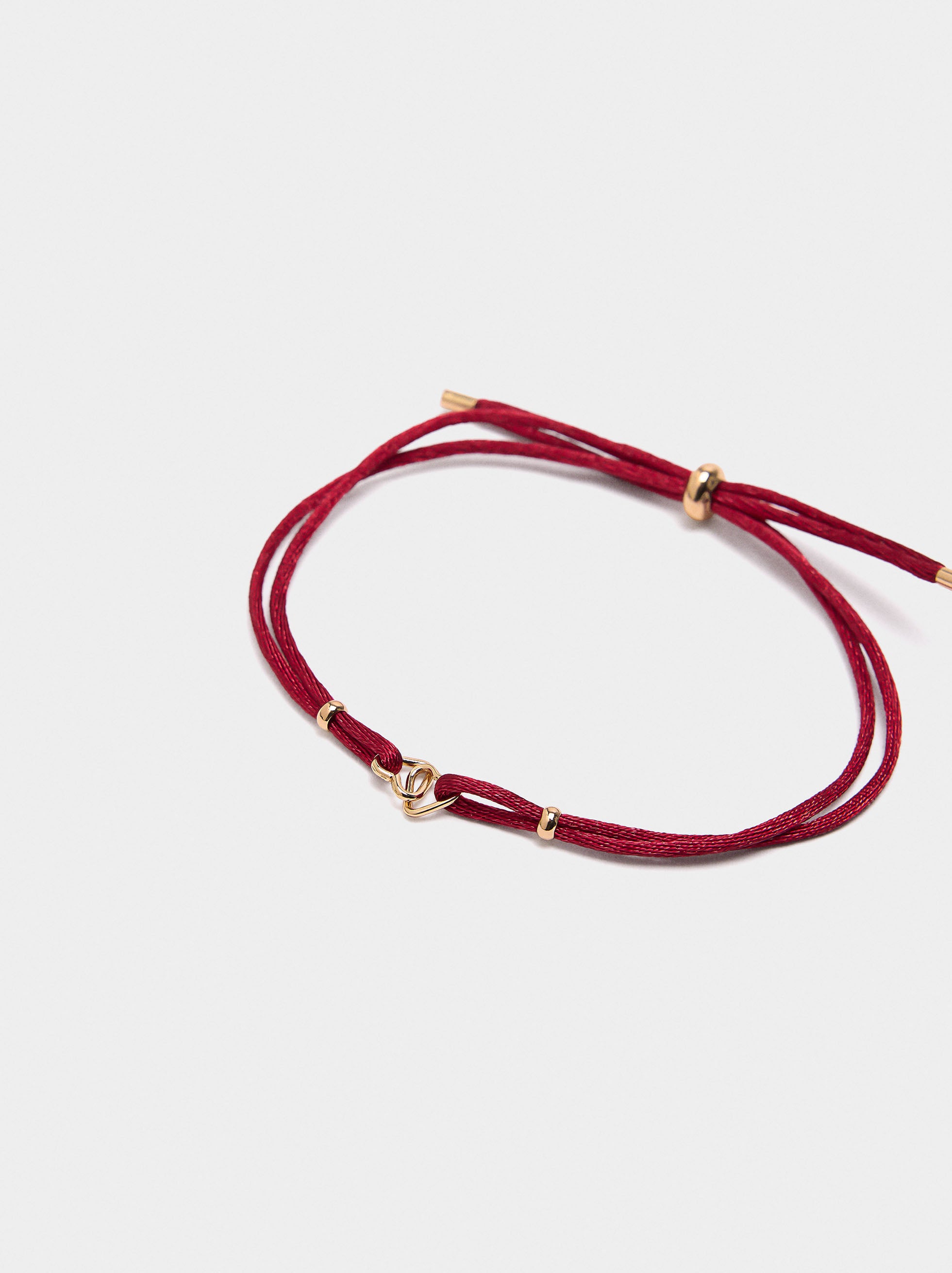 Pulsera Ajustable Con Corazones