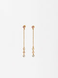Aretes Largos Con Circonitas