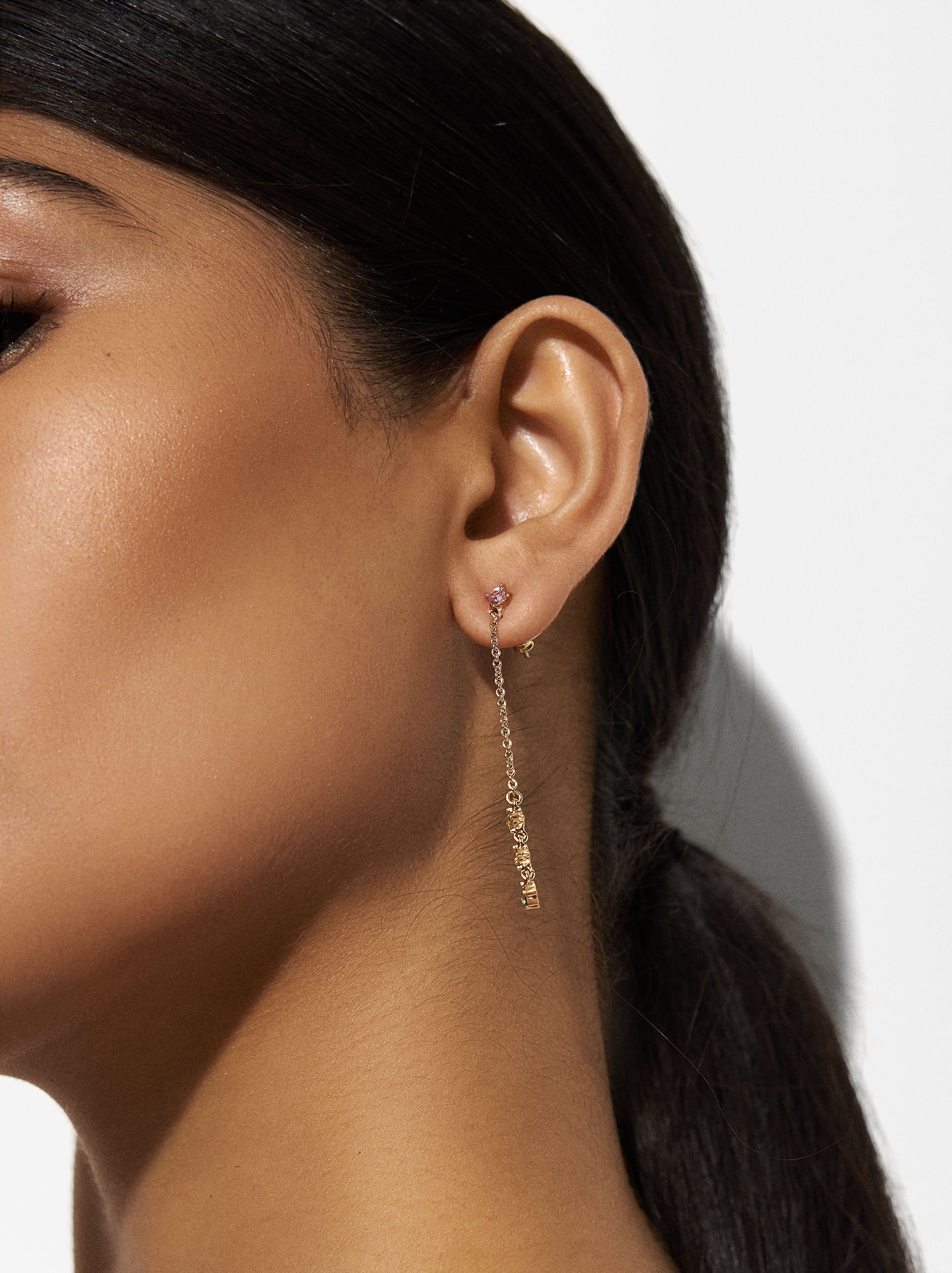 Aretes Largos Con Circonitas