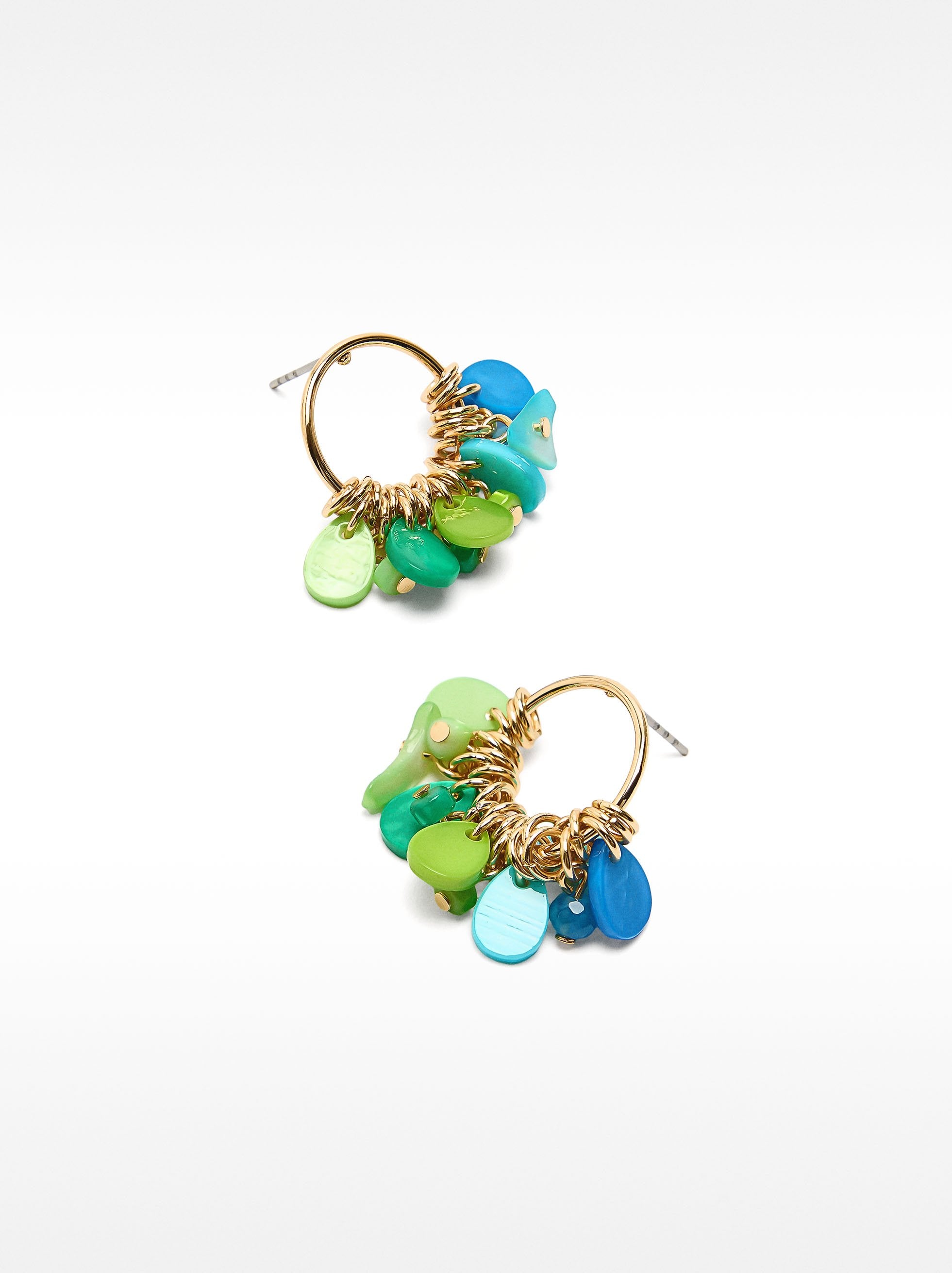 Pendientes De Concha Multicolor