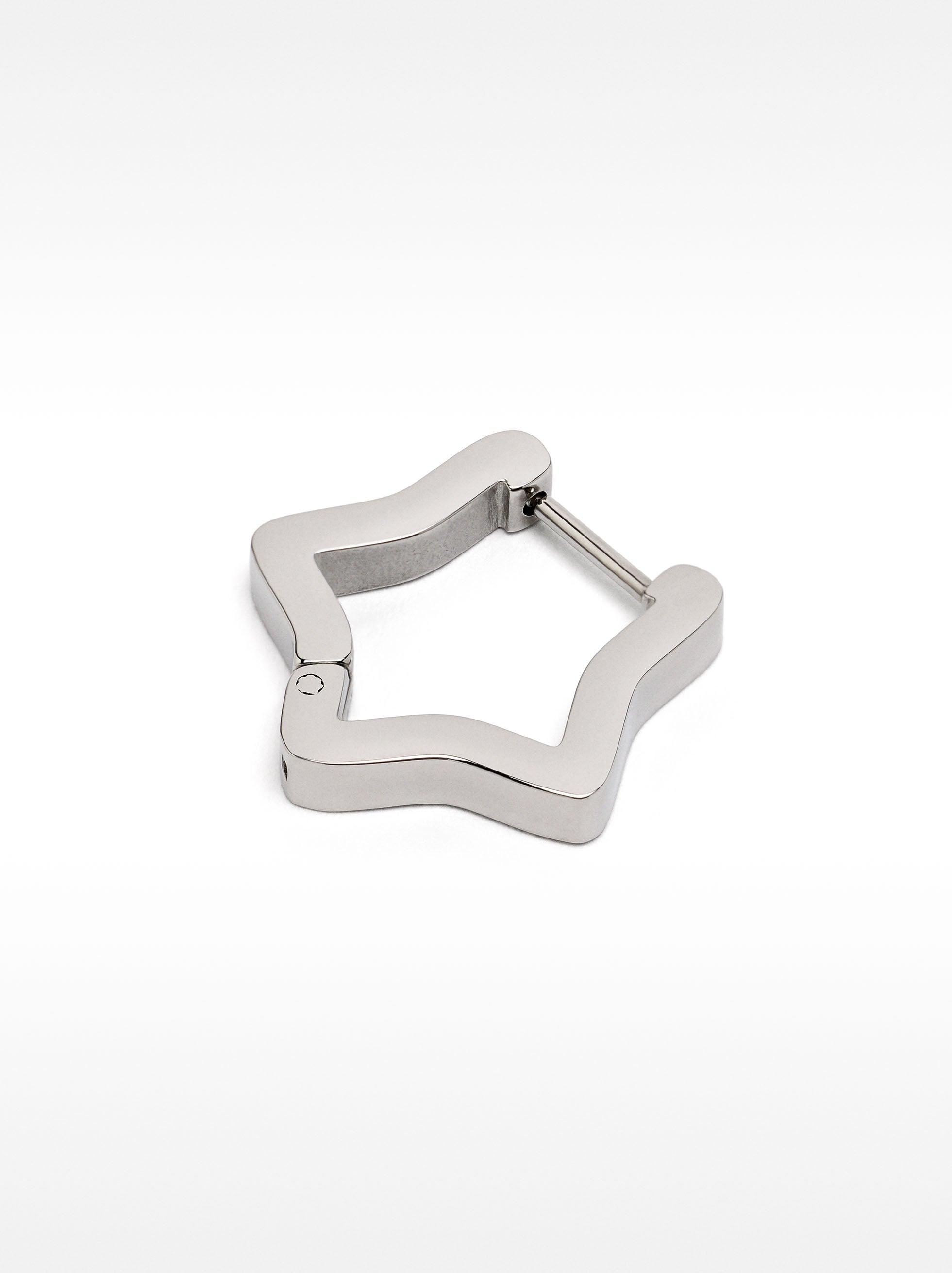 Aretes Largo Individual Con Cristales - Acero Inoxidable