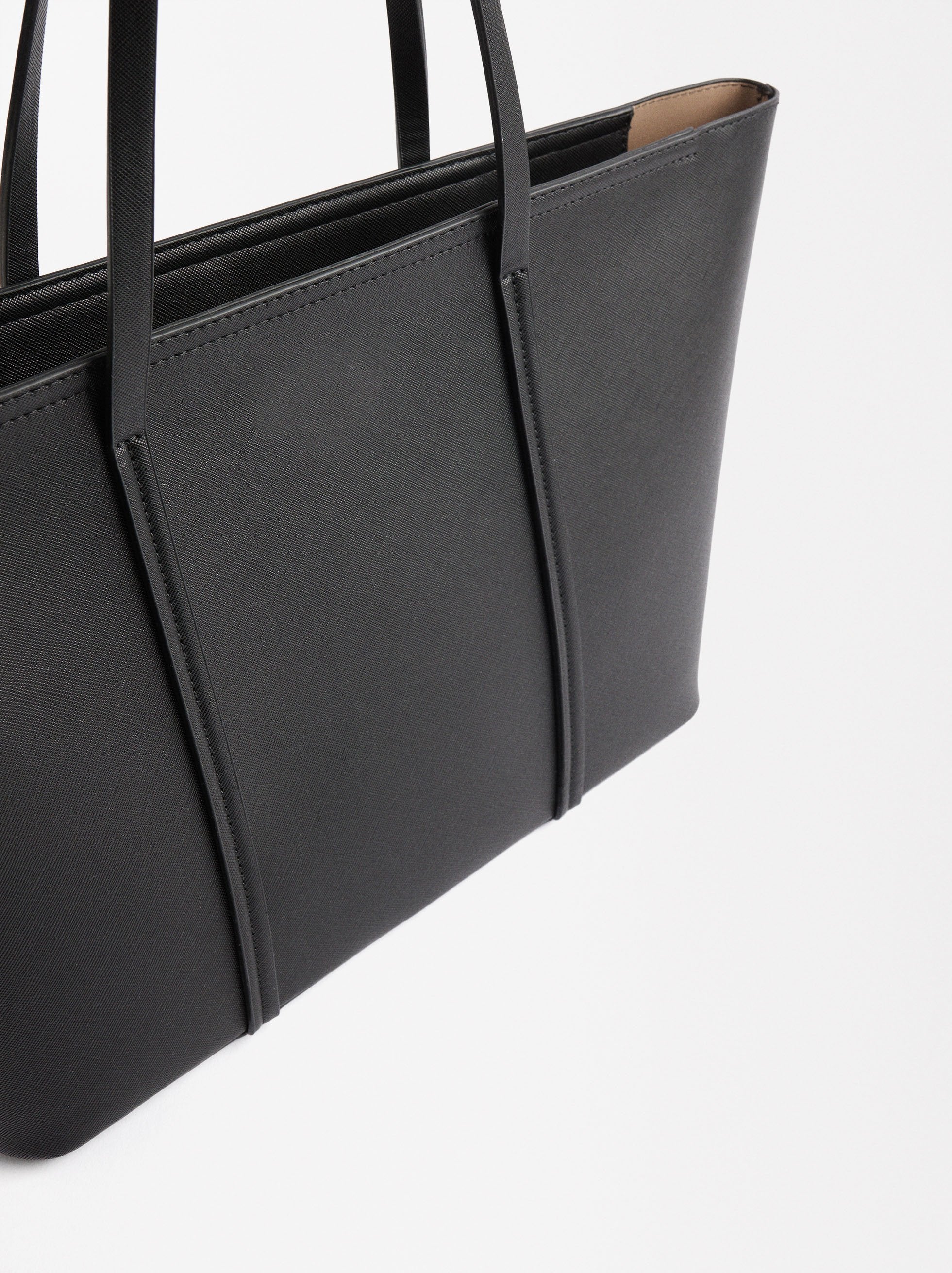 Bolso Shopper Con Textura