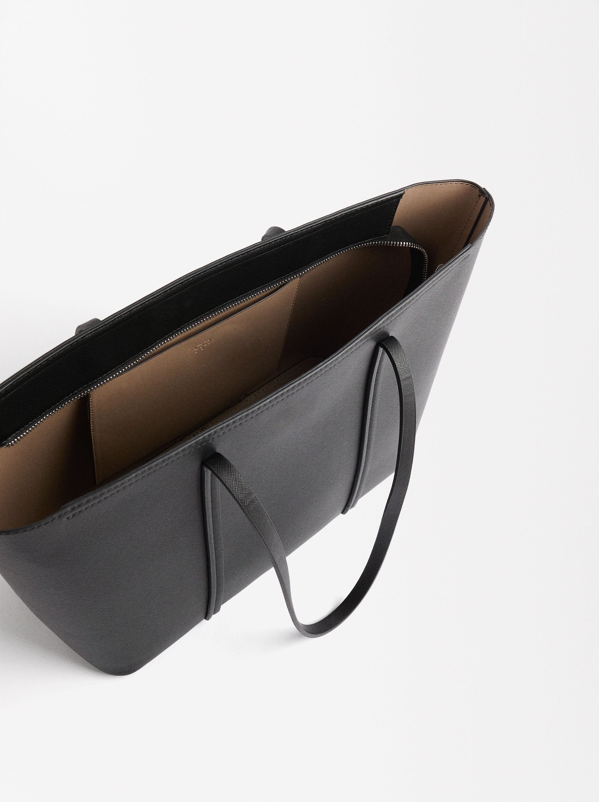 Bolso Shopper Con Textura